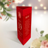 Tafelnummer met tweetalig Chinees langlevenmenu