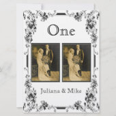 Tafelnummer met vintage wit en zwart foto (Voorkant)