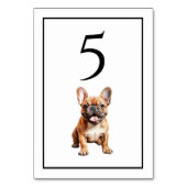 Tafelnummer met watercolor Franse Bulldog (Achterkant)