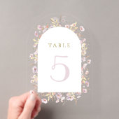 tafelnummer met wilde bloemen (Insitu (Draagbaar))