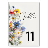 Tafelnummer met wilde bloemen (Voorkant)