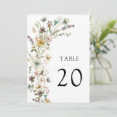 Tafelnummer met wilde bloemen (Staand voorkant)