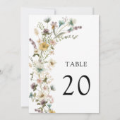 Tafelnummer met wilde bloemen (Achterkant)