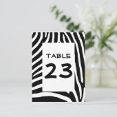 Tafelnummer met zebraprint (Staand voorkant)