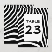 Tafelnummer met zebraprint (Voorkant / Achterkant)