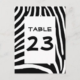 Tafelnummer met zebraprint