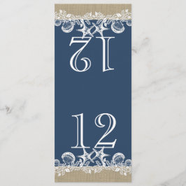 Tafelnummer met Zee Garland thema ontwerp