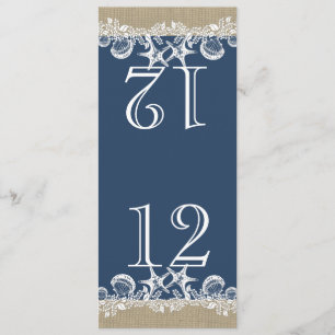 Tafelnummer met Zee Garland thema ontwerp