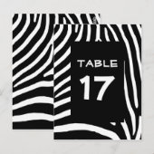 Tafelnummer met zwarte zebra strepen (Voorkant / Achterkant)
