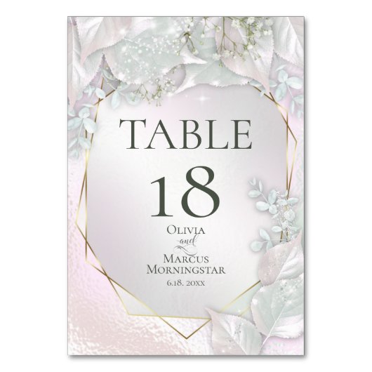 TAFELNUMMER | Misty Roze Parel Glans (Achterkant)