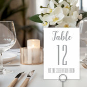 Tafelnummer Moderne minimalistische bruiloft