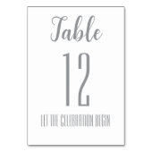 Tafelnummer Moderne minimalistische bruiloft (Achterkant)