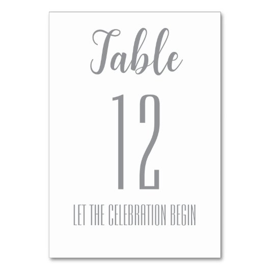 Tafelnummer Moderne minimalistische bruiloft (Voorkant)