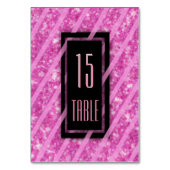 tafelnummer | Moderne roze glitter (Voorkant)