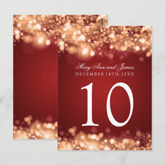 Tafelnummer Mousserende lampjes Goud (Voorkant / Achterkant)