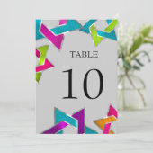 Tafelnummer Multicolored ster van David Silver (Staand voorkant)