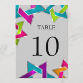 Tafelnummer Multicolored ster van David Silver (Voorkant)