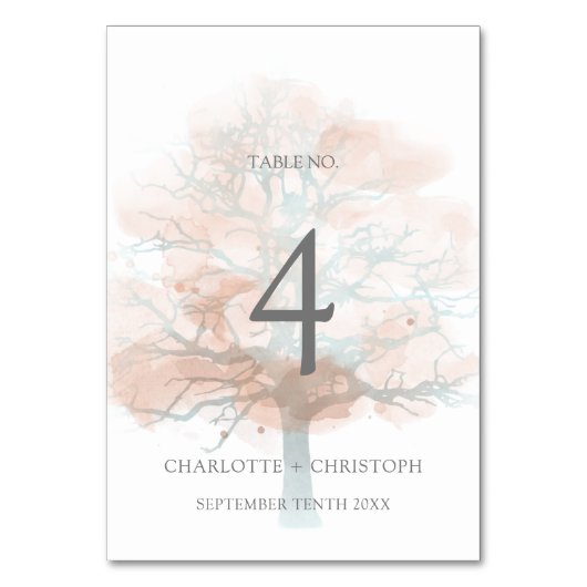Tafelnummer 'nevelige boom' (Voorkant)
