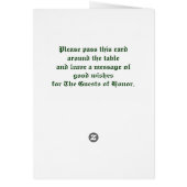 Tafelnummer notitiekaarten Ierse bruiloft (Achterkant)