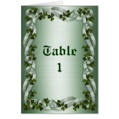 Tafelnummer notitiekaarten Ierse bruiloft (Voorkant)