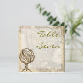 Tafelnummer op vintage kaart (Staand voorkant)