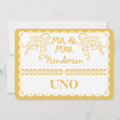 Tafelnummer Papel Picado Goud Feest Huwelijk (Achterkant)