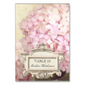 Tafelnummer Plaats Kaart Parijse Roze Hydrangeas (Voorkant)