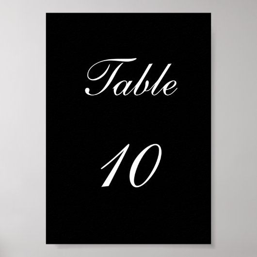 Tafelnummer Poster (Voorkant)