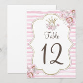 Tafelnummer prinses florroze goud (Voorkant / Achterkant)