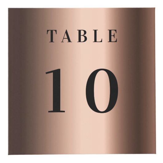 Tafelnummer QR code menu brons bedrijf logo Kubus (Voorkant)