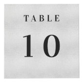 Tafelnummer QR code menu silver business logo Kubus (Voorkant)