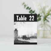 Tafelnummer Roaring Twenties bruiloft recepties (Staand voorkant)