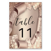 Tafelnummer Roos Gold Glitter 3D Weddenschap (Achterkant)