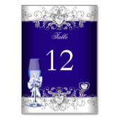 Tafelnummer Royal Blue Trouw Zilver Glas (Achterkant)