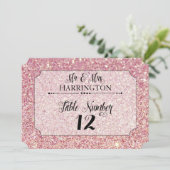 Tafelnummer Roze Glitter Mr. en mevrouw Modern Fab (Staand voorkant)