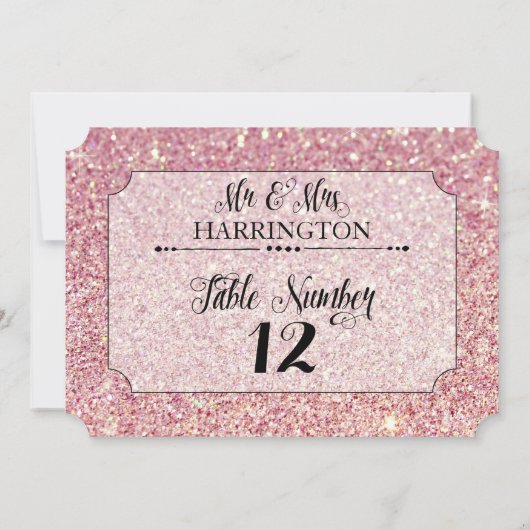 Tafelnummer Roze Glitter Mr. en mevrouw Modern Fab (Achterkant)