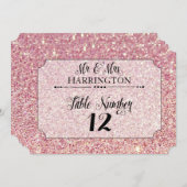 Tafelnummer Roze Glitter Mr. en mevrouw Modern Fab (Voorkant / Achterkant)