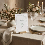 Tafelnummer Sage Green Quiet Luxury Bruiloft