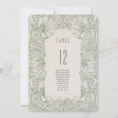 Tafelnummer Sage Green William Morris Pimpernel (Voorkant)