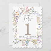 Tafelnummer sjabloon wilde bloem (Voorkant)