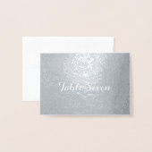 Tafelnummer Small Heart Place Card Silver (Met envelop)