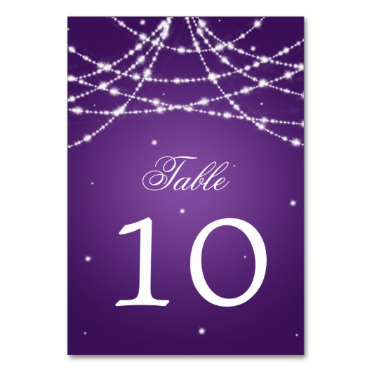Tafelnummer Sparkling String Paarse (Achterkant)