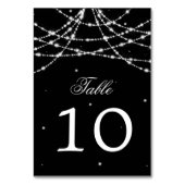 Tafelnummer Sparkling String Zwart (Achterkant)