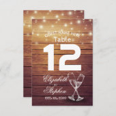 Tafelnummer Stoelindeling Bruiloft Champagneglas (Voorkant / Achterkant)