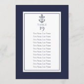 Tafelnummer stoelindeling Navy Blue Nautisch (Achterkant)