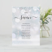 Tafelnummer Stoelindeling Winter Snowflakes (Staand voorkant)