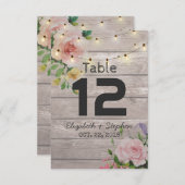 Tafelnummer / Stoelkaart voor Huwelijksfeest (Voorkant / Achterkant)