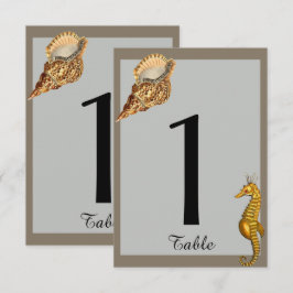 Tafelnummer Strand Huwelijk met Oude Zeedieren