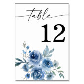 Tafelnummer Stusty Blue & Blue Floral (Achterkant)