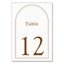 Tafelnummer terracotta arch